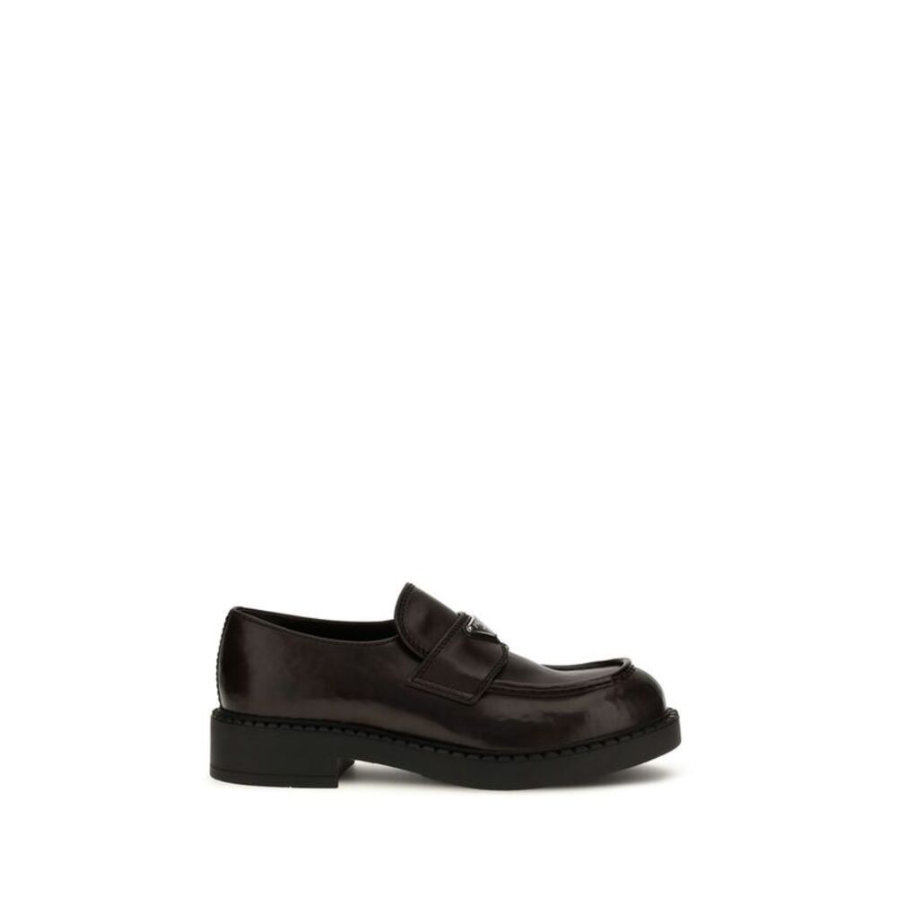 Prada Brown Calf Leather Bos Taurus Slip-On Men's Loafers